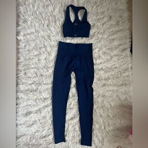 SET active- blue leggings and bra set